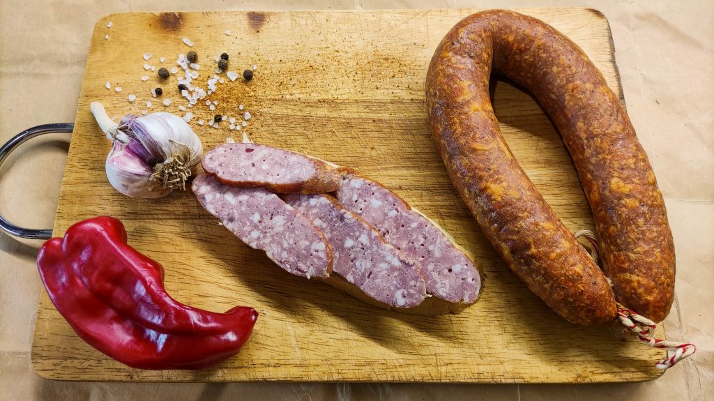 Краковская полукопченая колбаса крафтовая Алматы